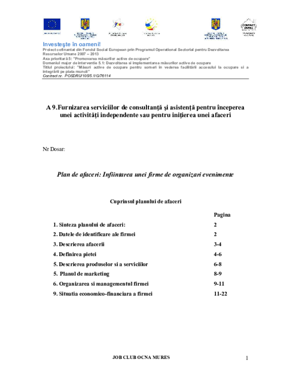 (PDF) Plan de afaceri model gabi gabi Academia.edu