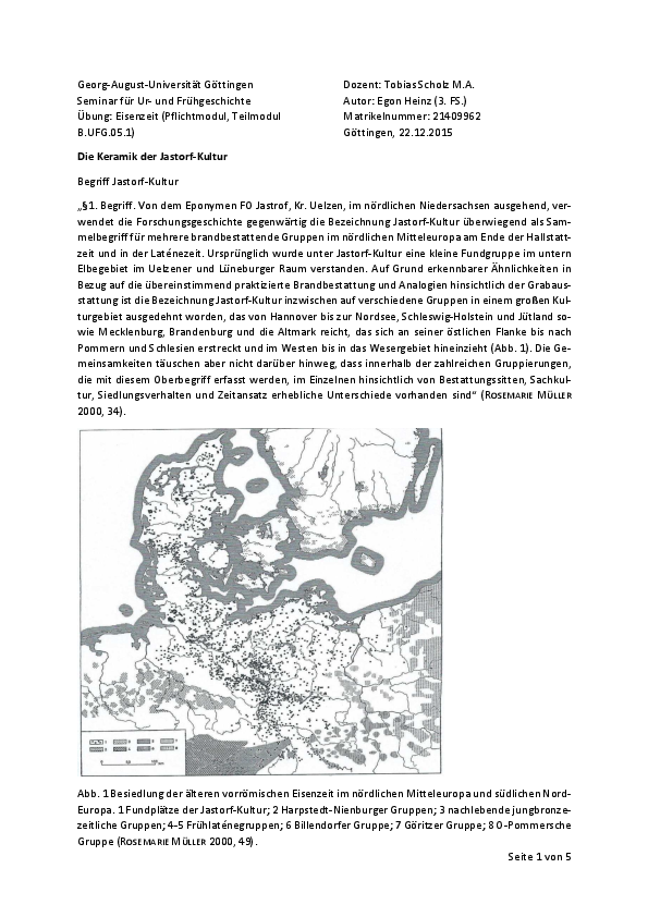 (PDF) Die Keramik der JastorfKultur