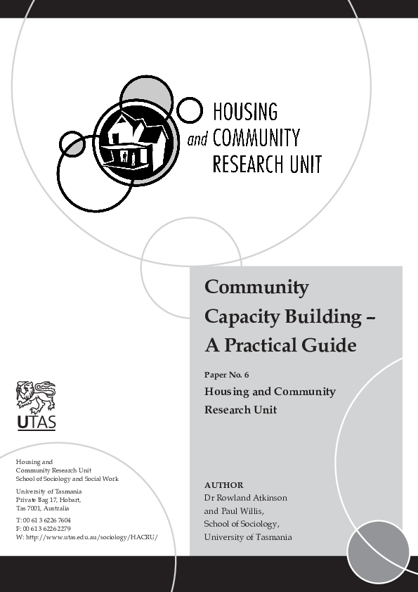 (PDF) Community Capacity Building A Practical Guide 1