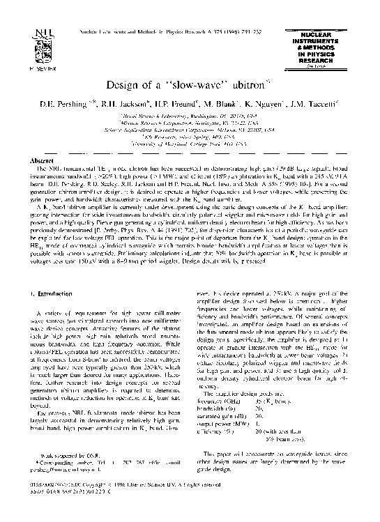 (PDF) Design of a “slow-wave” ubitron