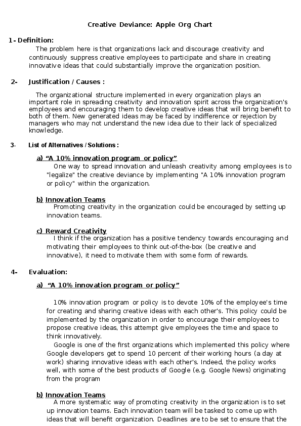 Creative deviance apple org chart essay 07 image