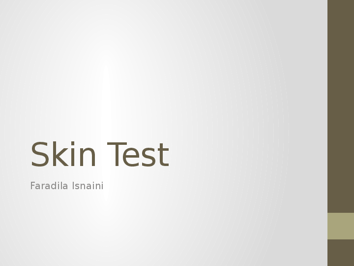 (PPT) Skin Test