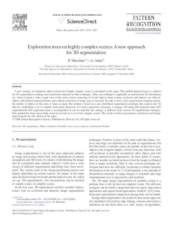 (PDF) Exploration trees on highly complex scenes: A new approach for 3D ...