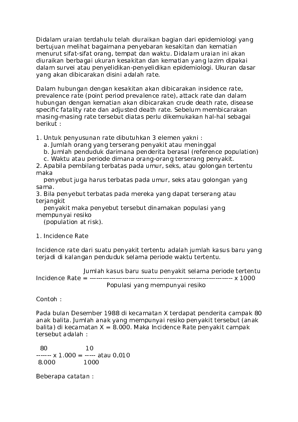 Doc Ukuran Epidemiologi Akhbar Raidborne Academia Edu