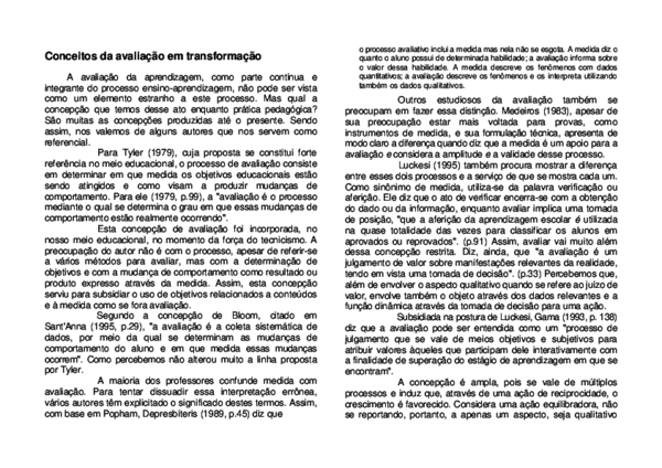 (PDF) pratica avaliativa