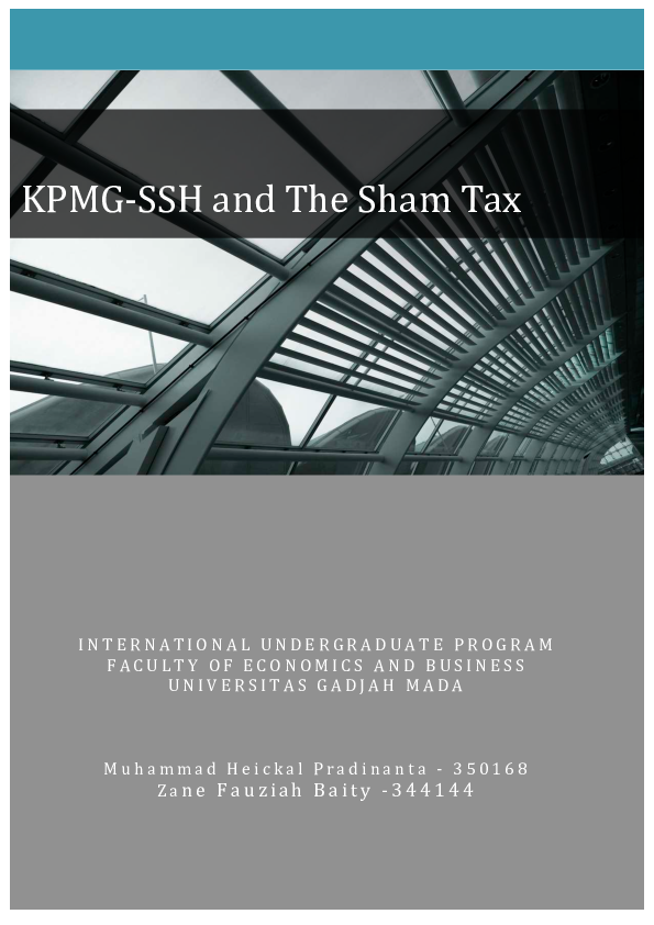 PDF) KPMG-SSH and The Sham Tax
