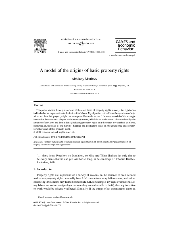 (PDF) Property rights