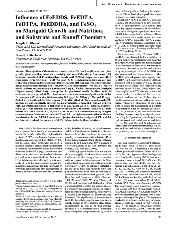 (PDF) Influence of FeEDDS, FeEDTA, FeDTPA, FeEDDHA, and FeSO4 on ...