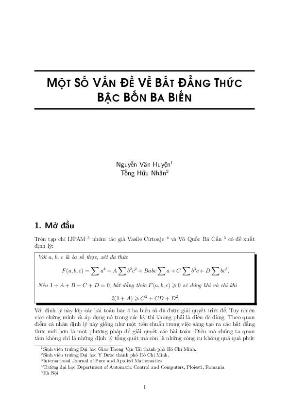 First page of “BDT bac 4 ba bien”