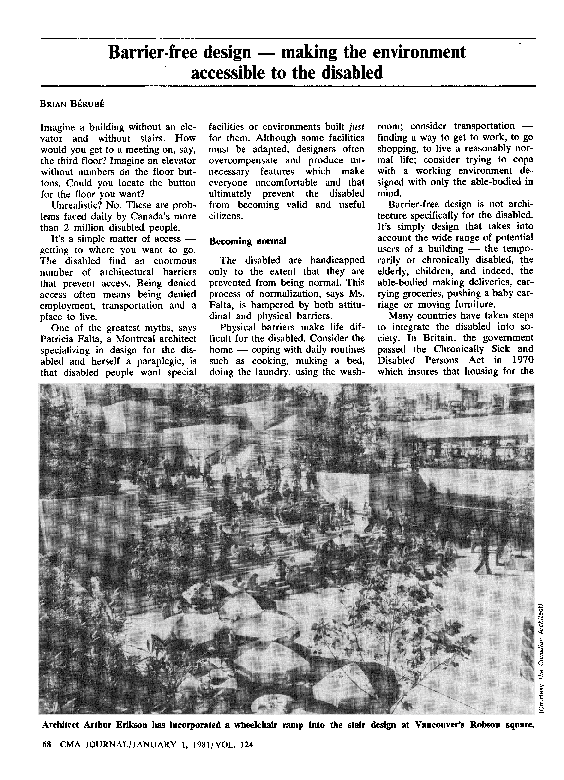 (PDF) Barrier free design making the environment accessible to the