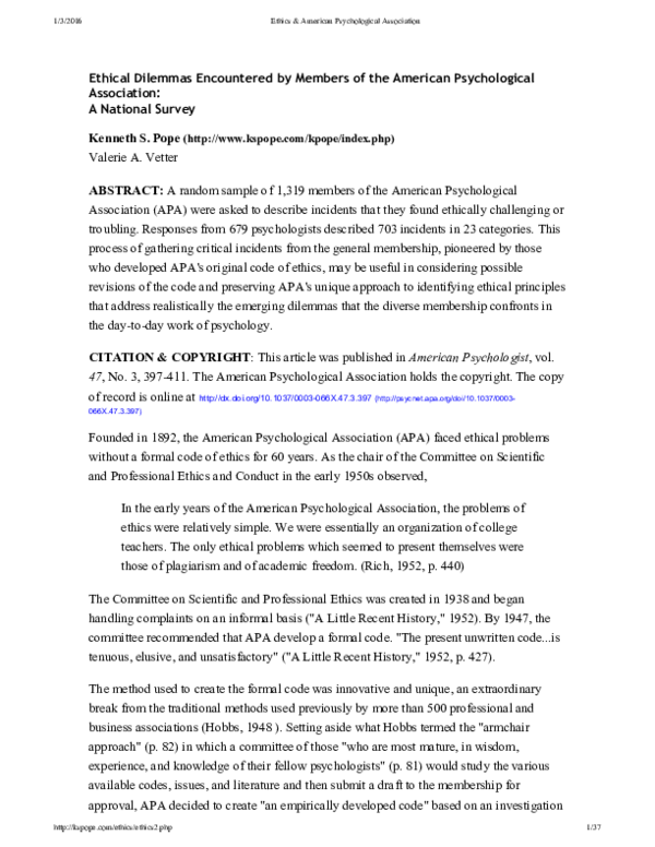 Psychology code of ethics picture