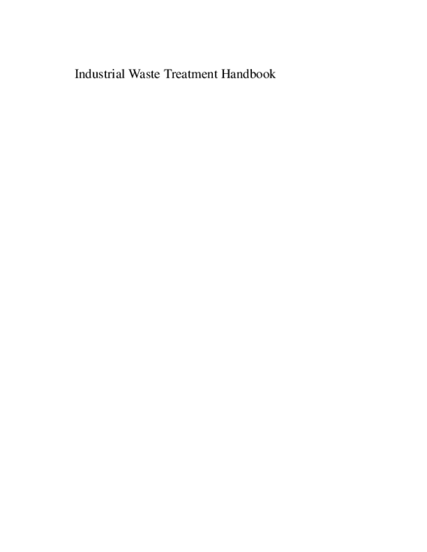 (PDF) Industrial Waste Treatment Handbook Duc Minh Academia.edu