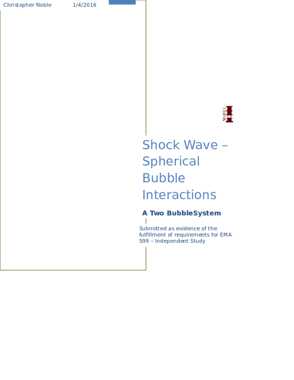(DOC) Shock wave - Double Bubble Interaction | Chris Noble - Academia.edu