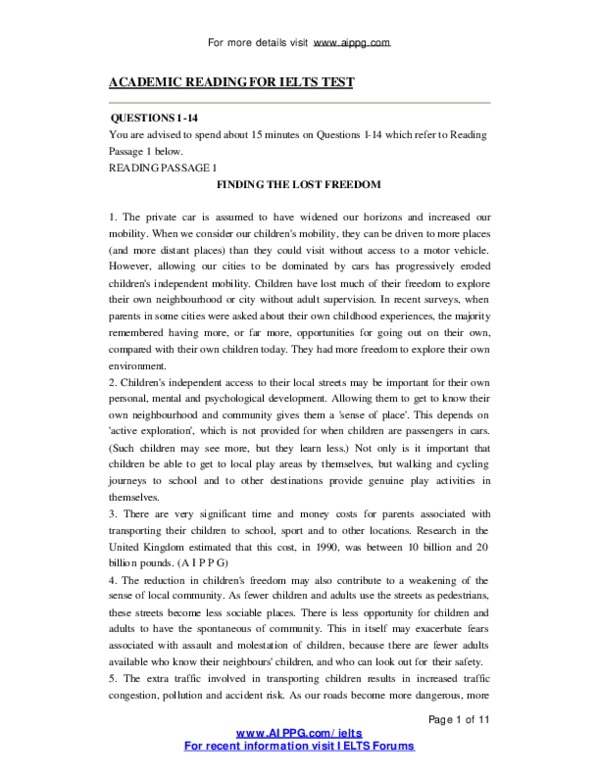 Academic Reading ielts