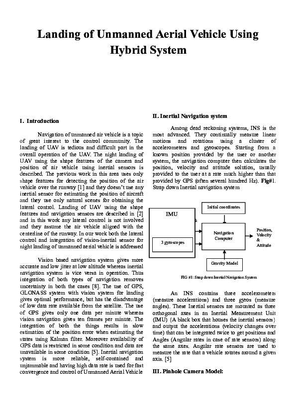 (DOC) Landing of Unmanned Aerial vehicles using Hybrid Systems Kesava
