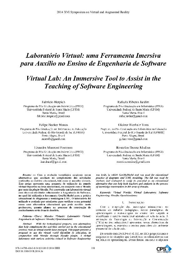 (PDF) Virtual Lab: An Immersive Tool to Assist in the Teaching of ...