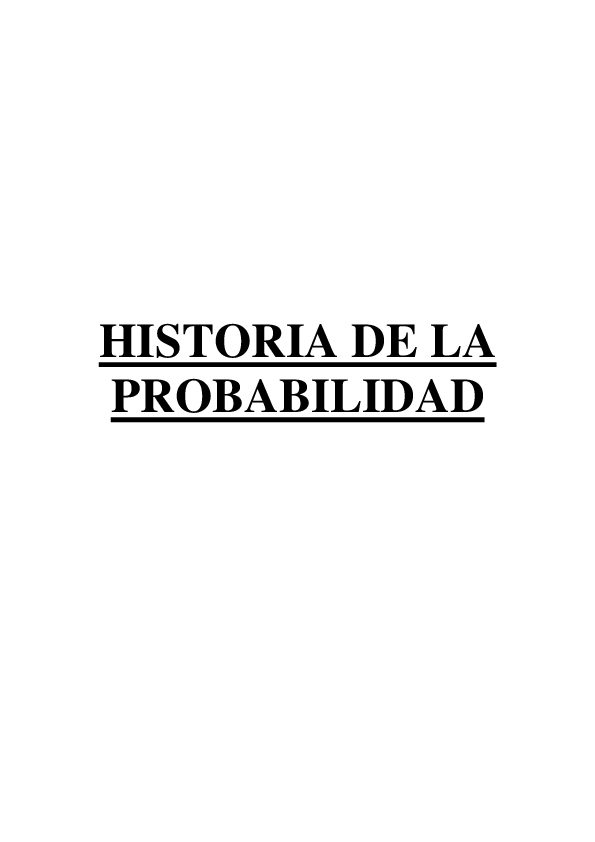 (PDF) Historia de la probabilidad Emanuel