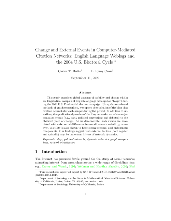 (PDF) Change and External Events in ComputerMediated
