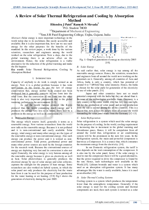 (PDF) A Review of Solar Thermal Refrigeration and Cooling by Absorption ...