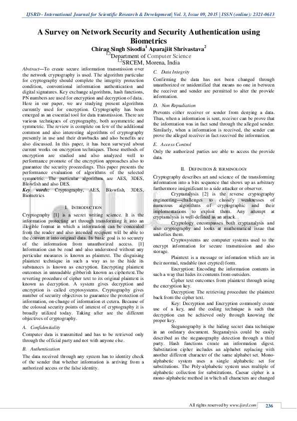 (PDF) A Survey on Network Security and SecurityAuthentication using ...