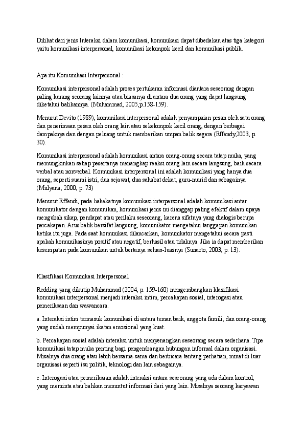 Doc Teori Komunikasi Interpersonal Yudha Ramadhan Academia Edu