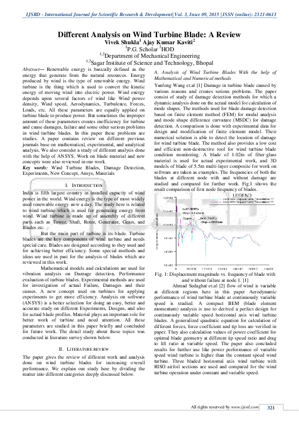 (PDF) Different Analysis on Wind Turbine Blade: A Review