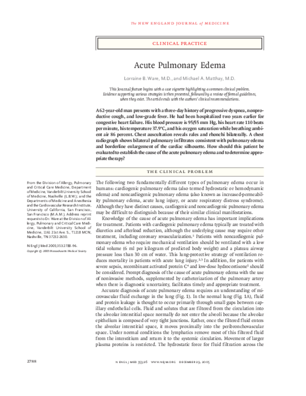 (PDF) Acute Pulmonary Edema