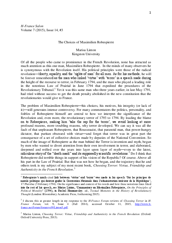 Maximiliens Robespierre