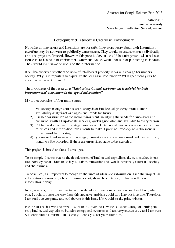 (PDF) Development of Intellectual Capital Environment