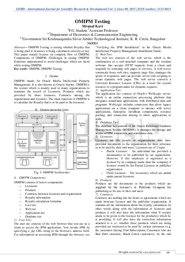 (PDF) OMIPM Testing