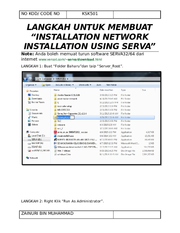 (DOC) LAN SETUP WINDOWS USING SERVA32/64 Zainuri Muhammad Academia.edu