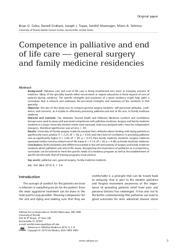 (PDF) Competence in palliative and end of life care - general surgery ...