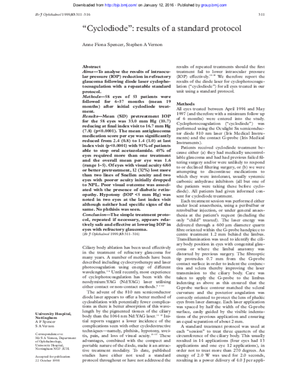 (PDF) “Cyclodiode”: results of a standard protocol