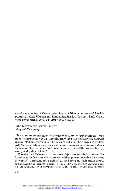 (PDF) Gender Inequality: A Comparative Study of Discrimination and ...