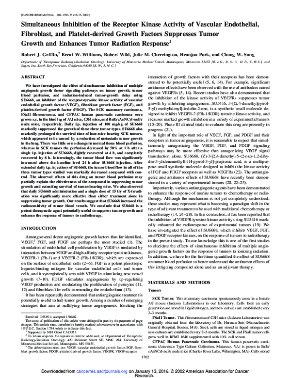 (PDF) Simultaneous inhibition of the receptor kinase activity of ...