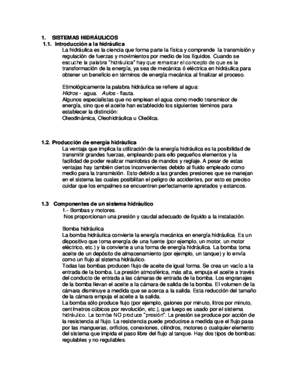 Sistema hidraulico pdf