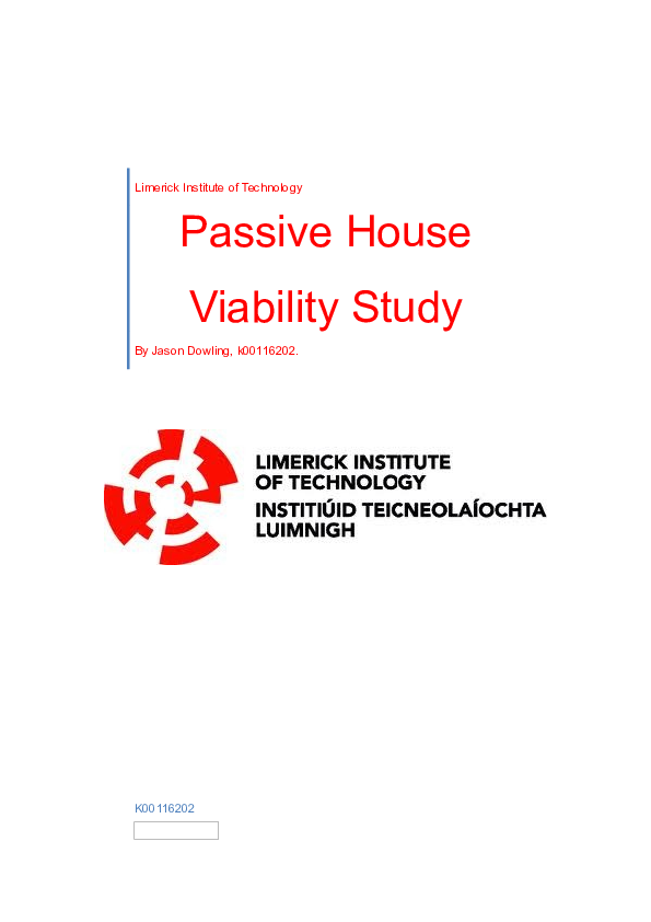 (DOC) Passive Housing Viability Study