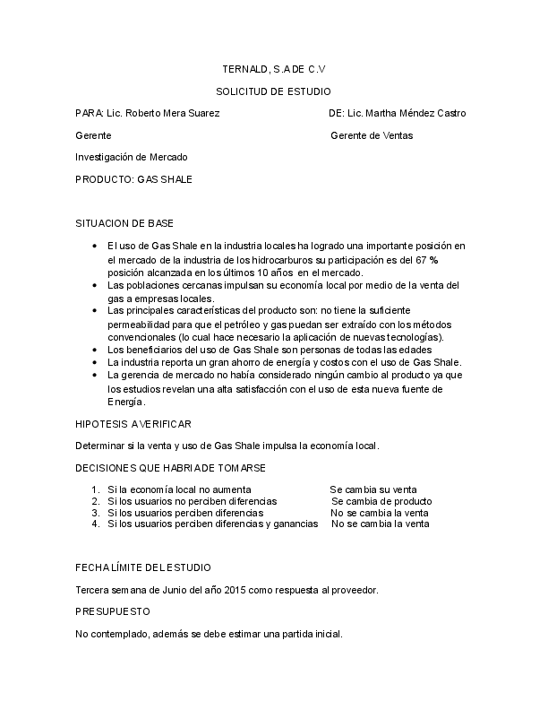 Doc Solicitud De Investigacion De Mercado Laura Garcia Aquino Academia Edu