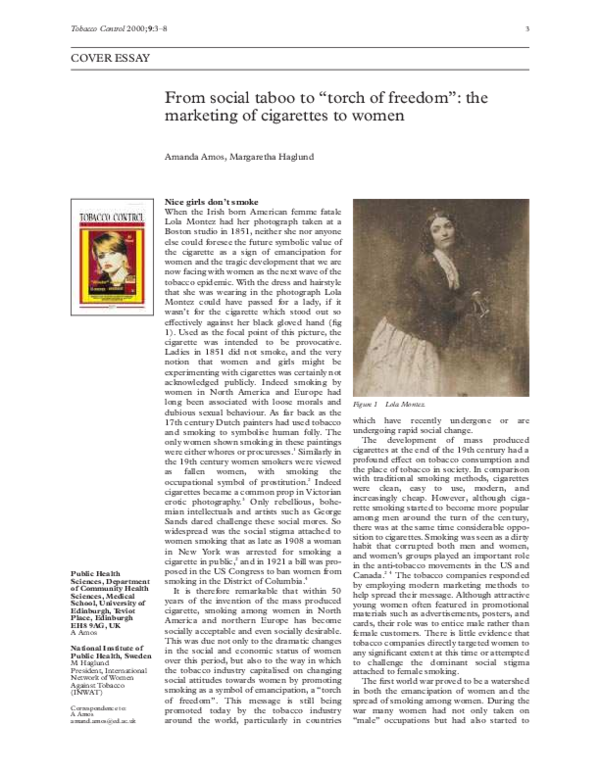 (PDF) From social taboo to "torch of freedom" the marketing of