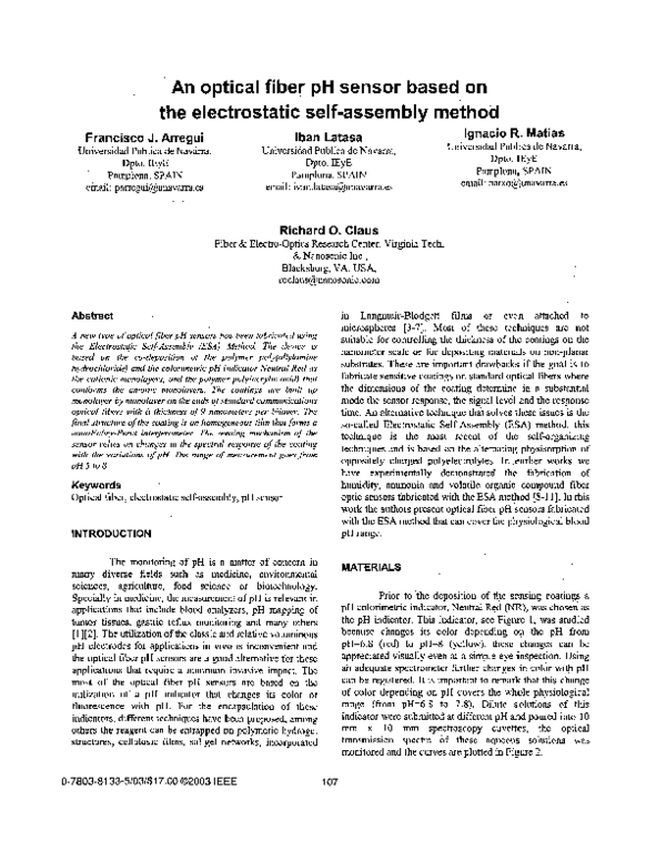 (PDF) An optical fiber PH sensor based.on the electrostatic self ...