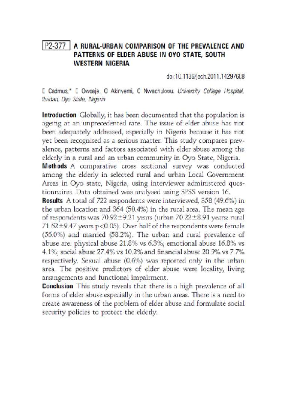 (PDF) P2-377 A rural-urban comparison of the prevalence and patterns of ...