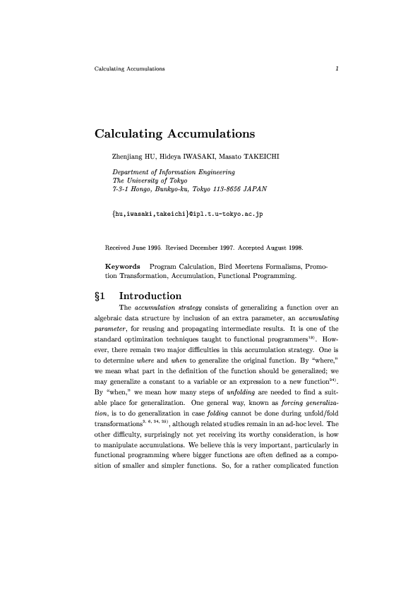 (PDF) Calculating accumulations