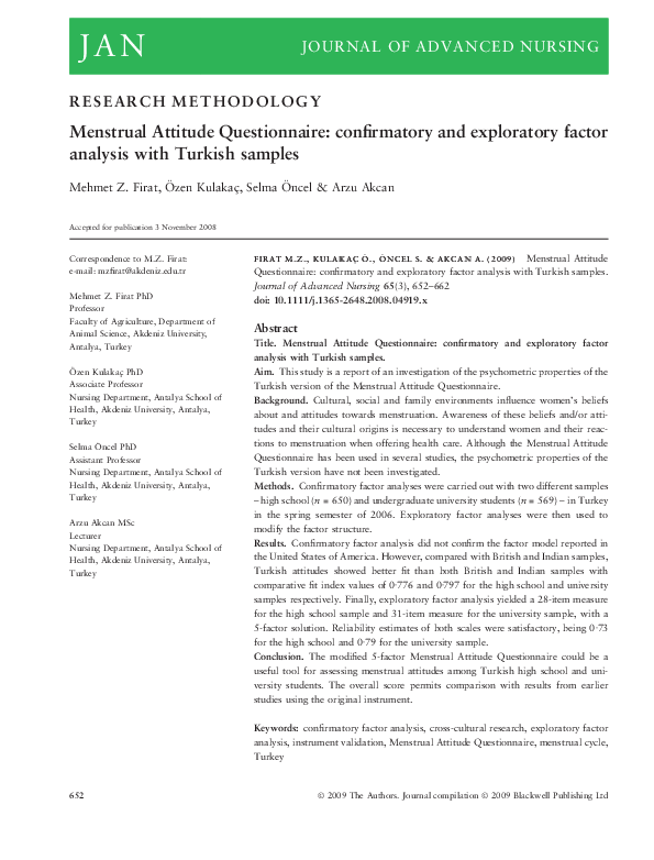 pdf-menstrual-attitude-questionnaire-confirmatory-and-exploratory