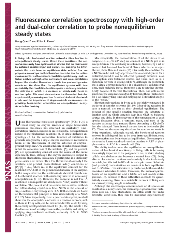 (PDF) Fluorescence correlation spectroscopy with high-order and dual ...