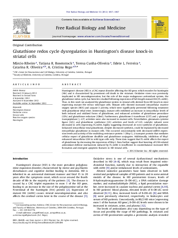 Glutathione depletion picture