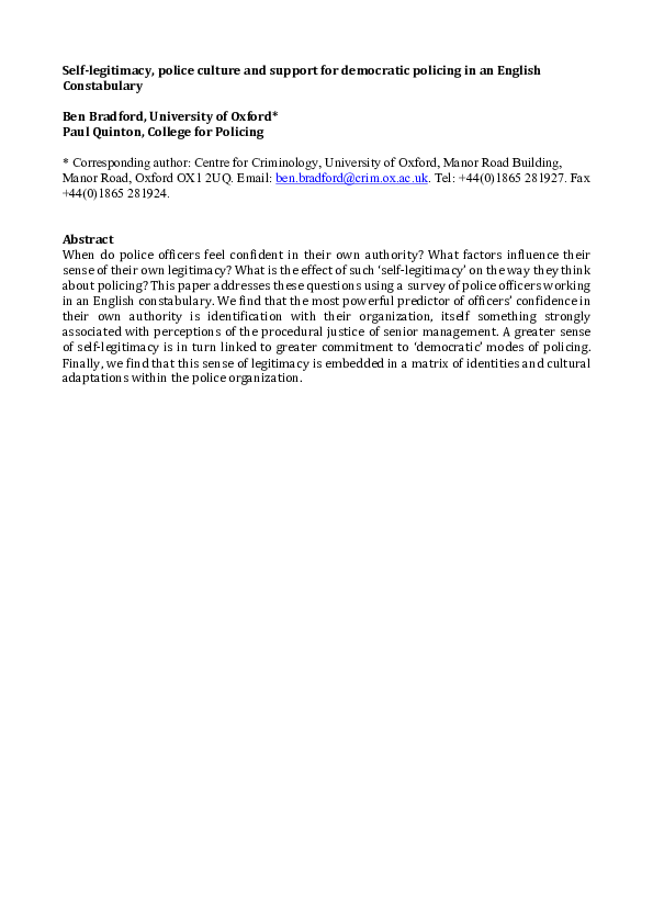 Police legitimacy essay image