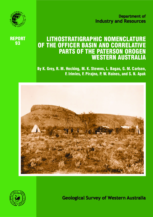 PDF) Lithostratigraphic nomenclature of the Officer Basin and