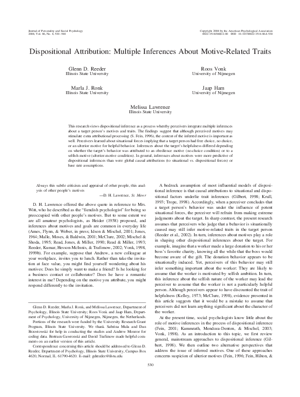Dispositional approach examples picture