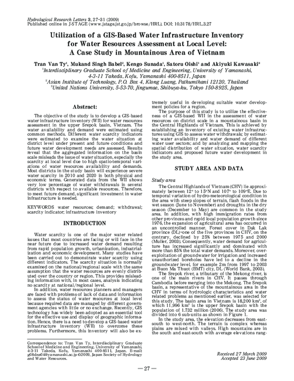 (PDF) Utilization of a GIS-Based Water Infrastructure Inventory for ...