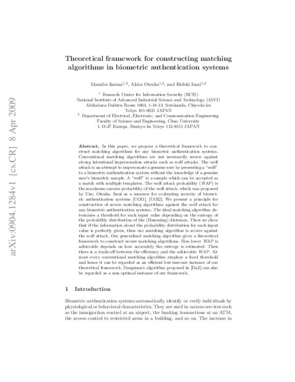 (PDF) Theoretical Framework for Constructing Matching Algorithms in ...
